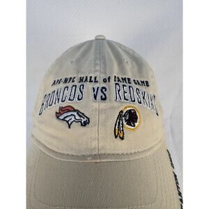 NFL Hat Denver Broncos vs Redskins Historic Hall Of Fame Game 2004. Distressed